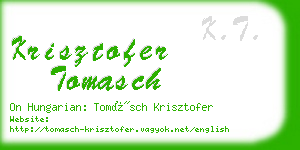 krisztofer tomasch business card